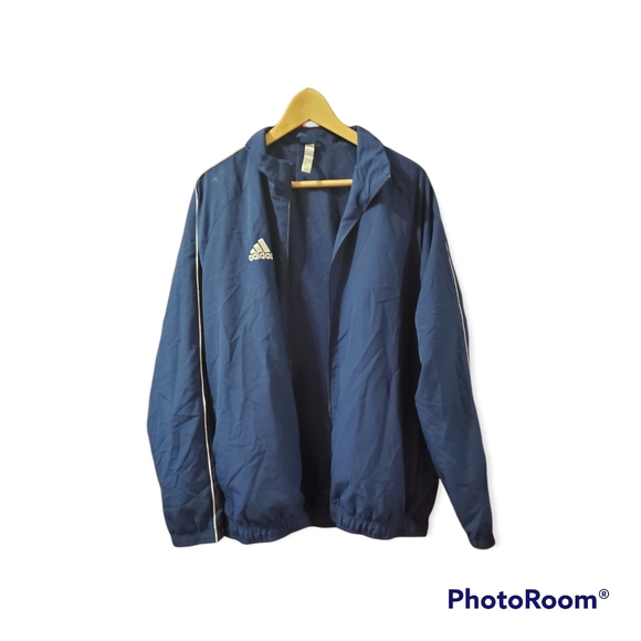 Excellent condition Adidas lightweight blue mesh lined jacket Large - Picture 1 of 7